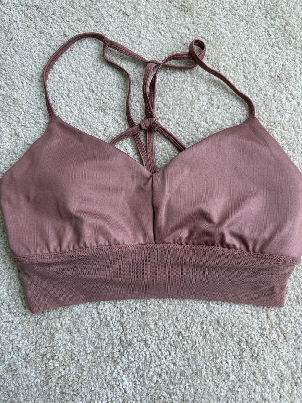Alo Strappy Mauve Sports Bralette